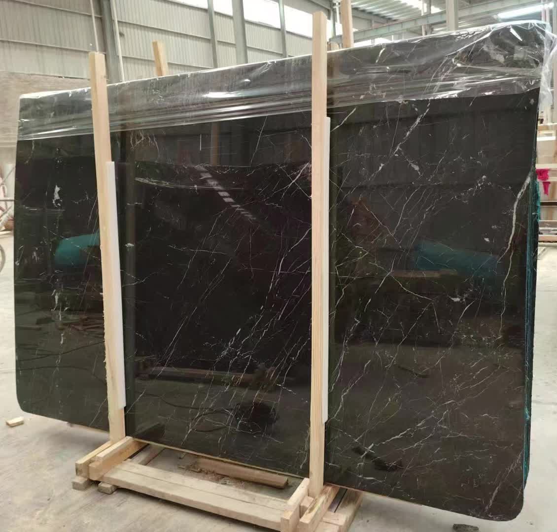 China Gold Jade Marble Slabs Dark Background