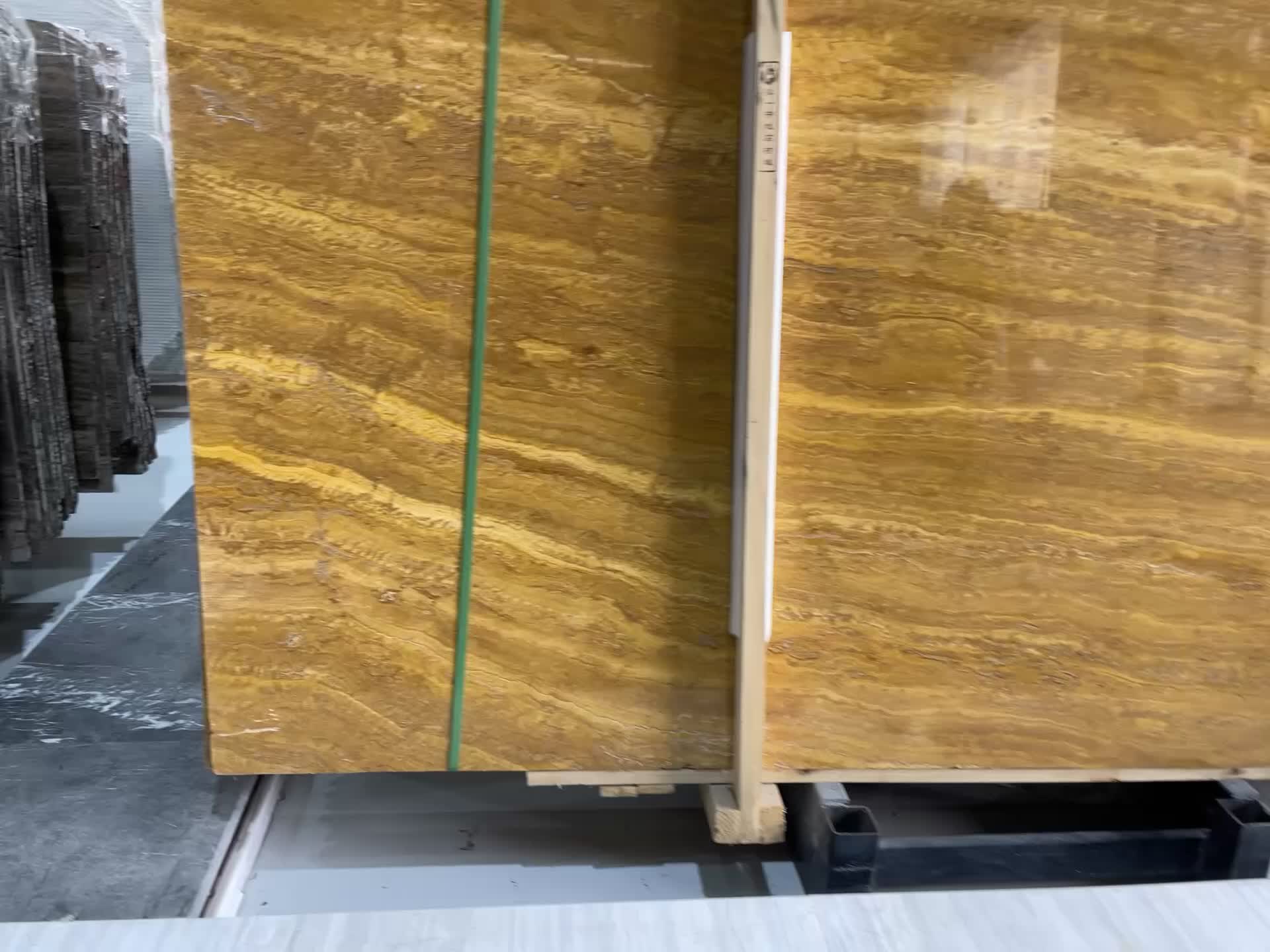 Iran Yellow Travertine Slabs