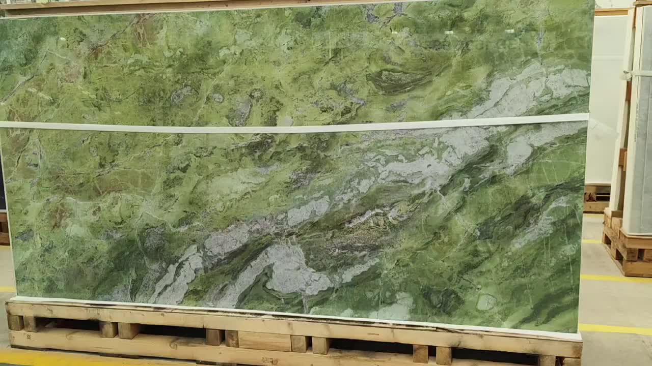 Emeral Green Sintered Stone Slabs For Accent Wall Decor