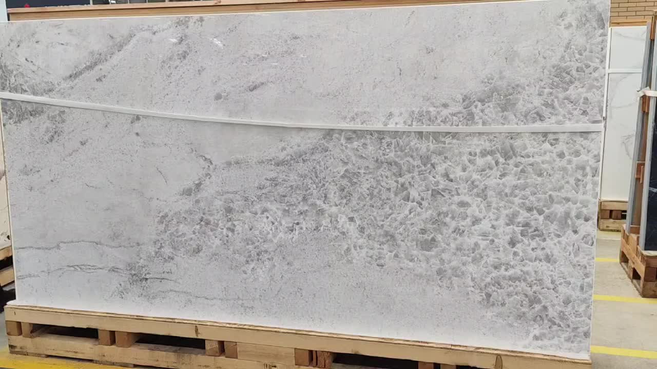 Super Extra White Sintered Stone Slabs For Living Room Wall
