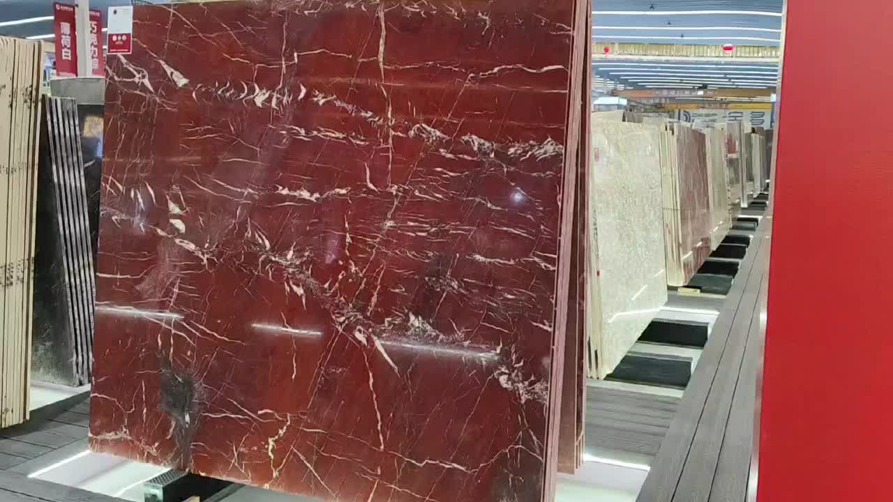 Coral Red Quatzite Slabs For Bathroom Wall And Flooring