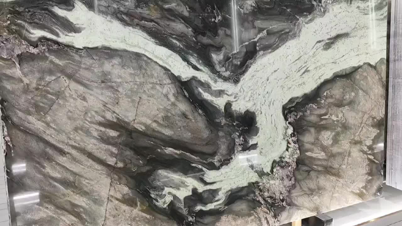 Dragon Quartzite Slabs For Bootmatched Accent Wall