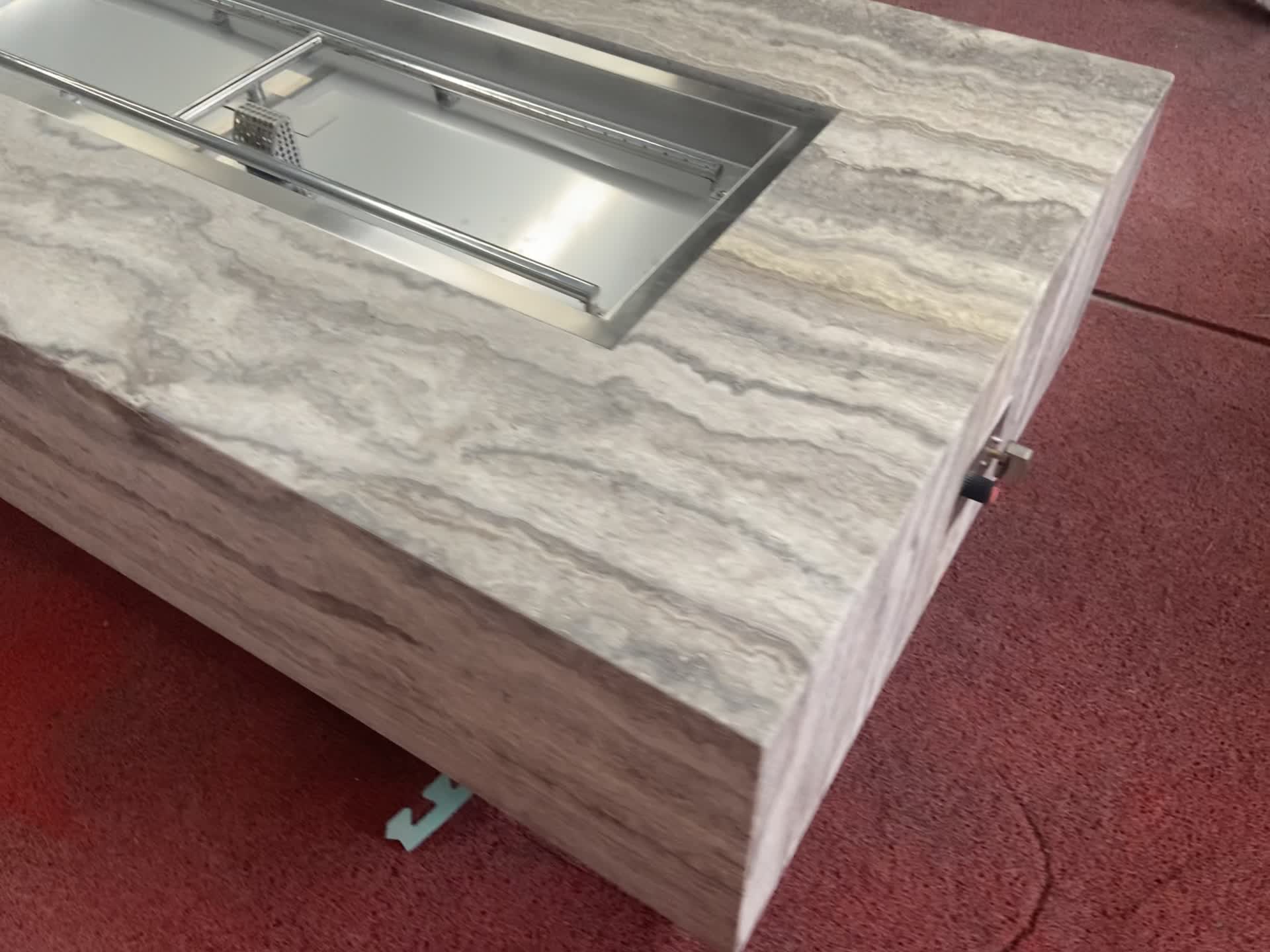 Silver Travertine Slabs For Wall Decor
