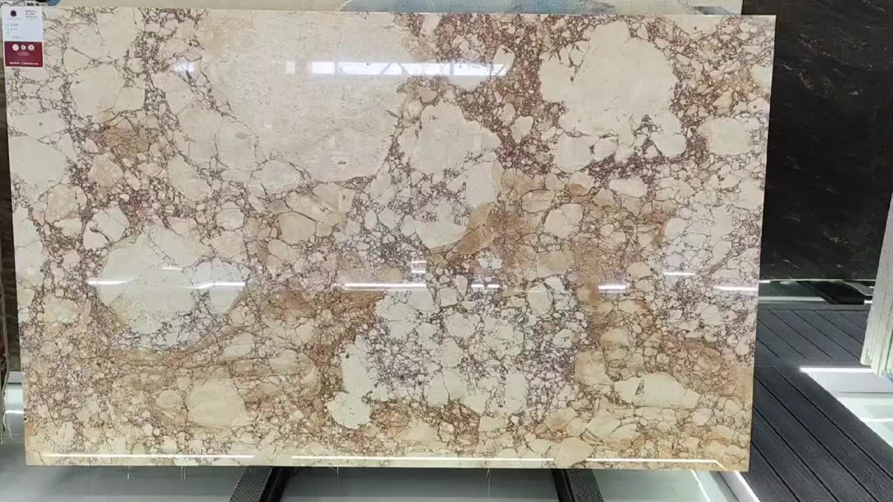 White Rosalia Italian Marble Slabs For Luxury Flooring Decor