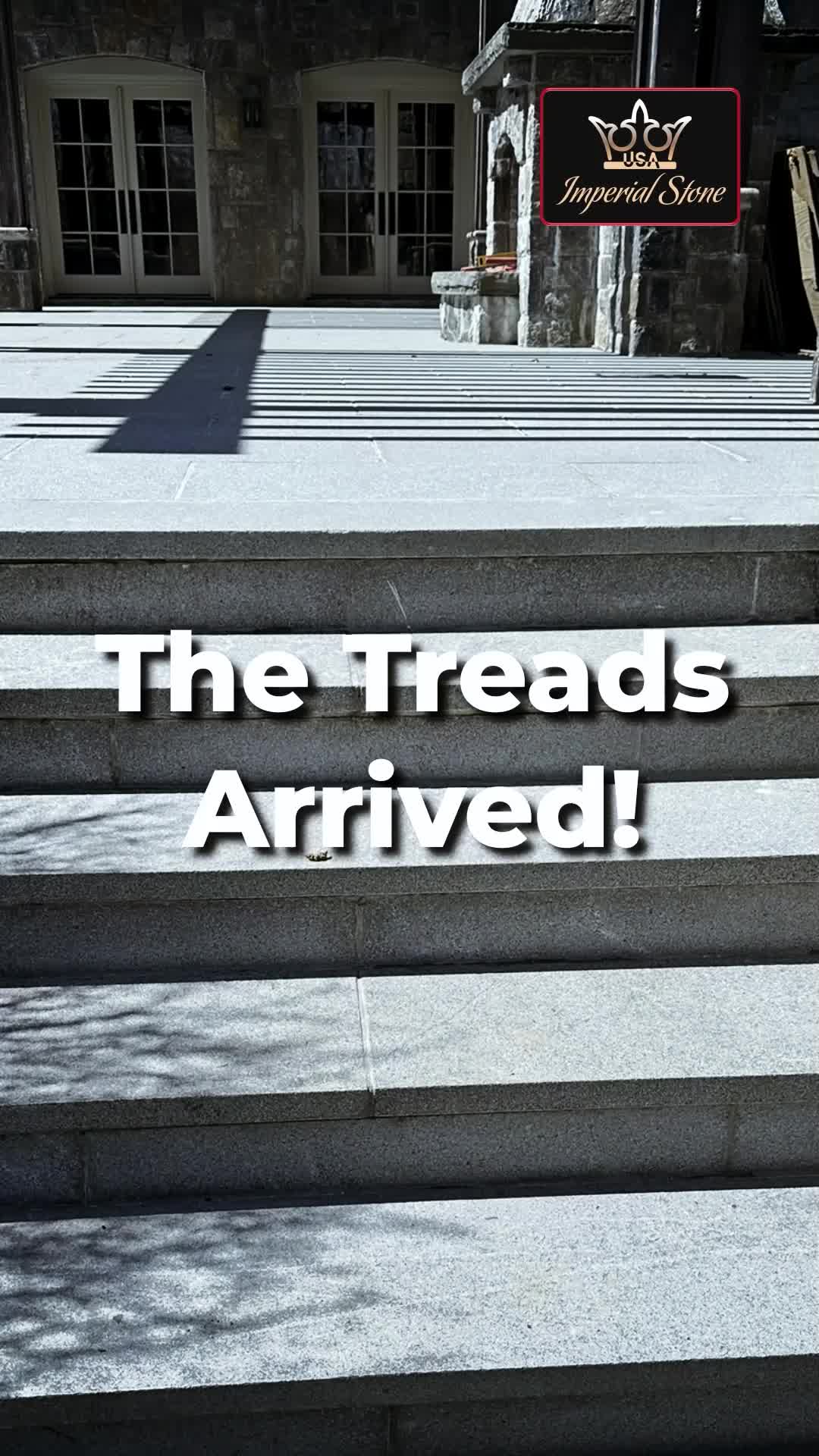 Castle Grey Granite Treads For Stone Steps 2"