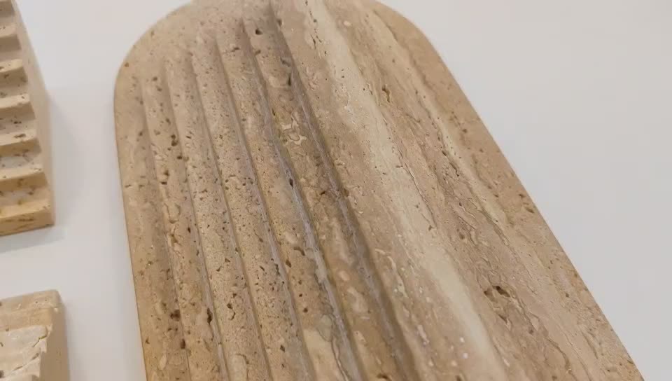 Travertino Stone Arch Design For Home Decor Bookend