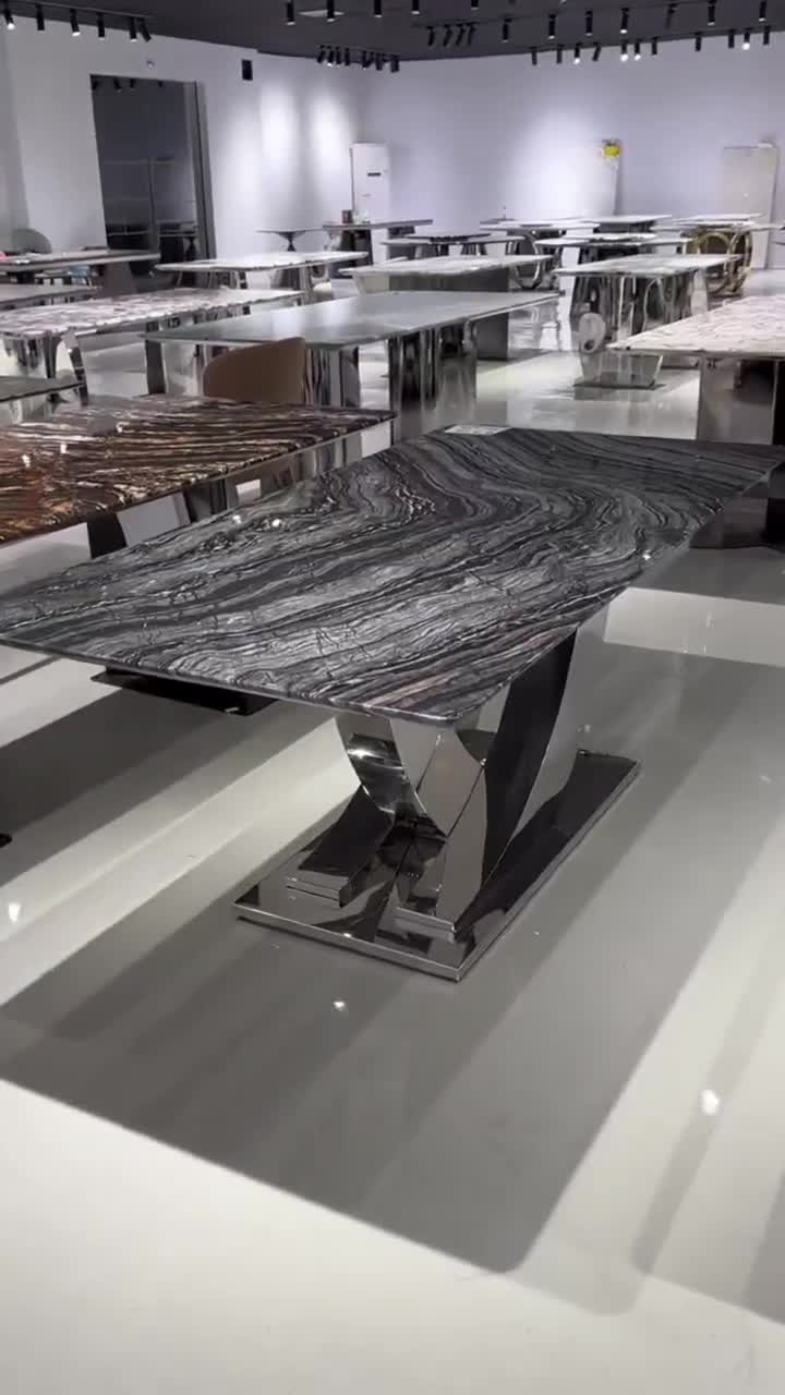 Antique Wood Polished  Marble  Table Top