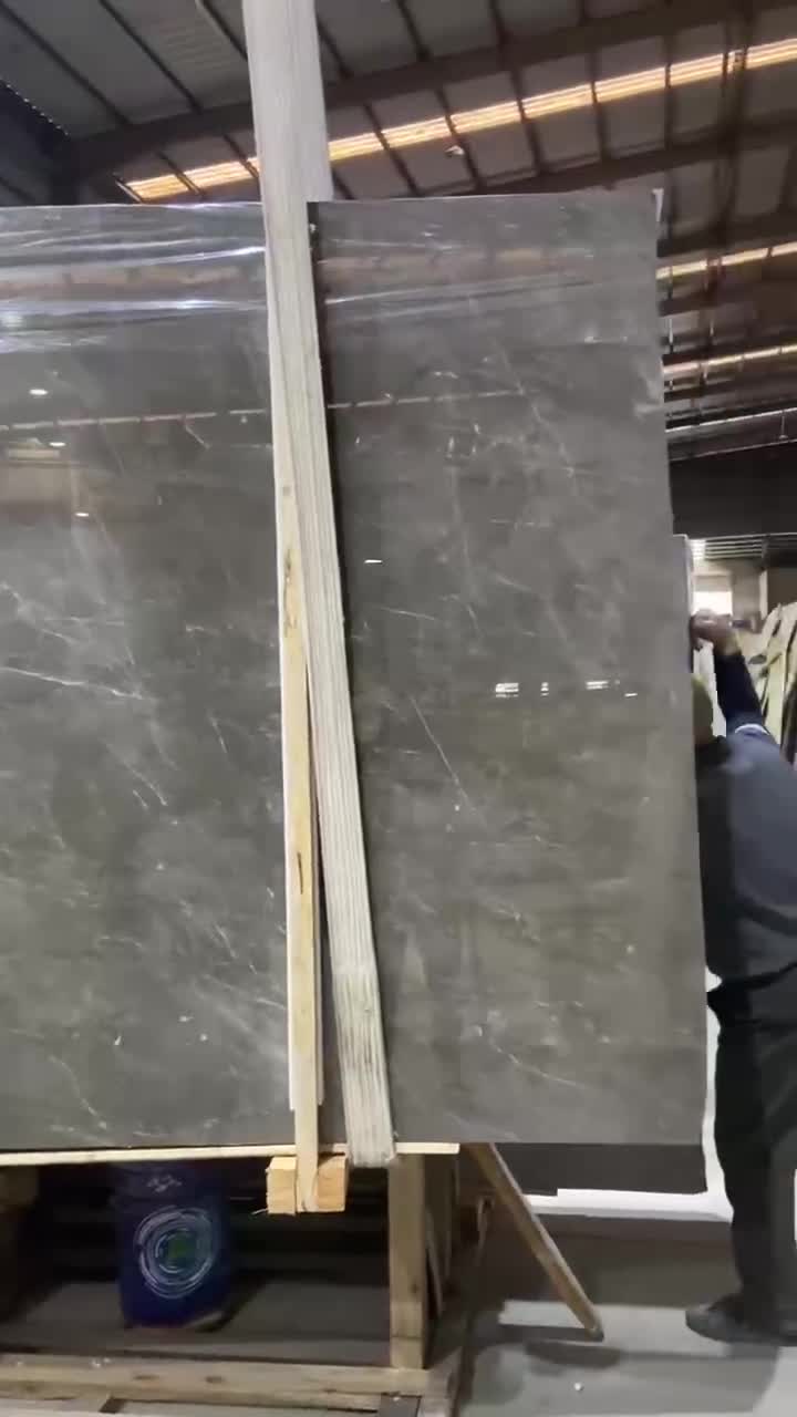 Austin Gray Marble Slabs Mousse Gray Stone Tile For Floor