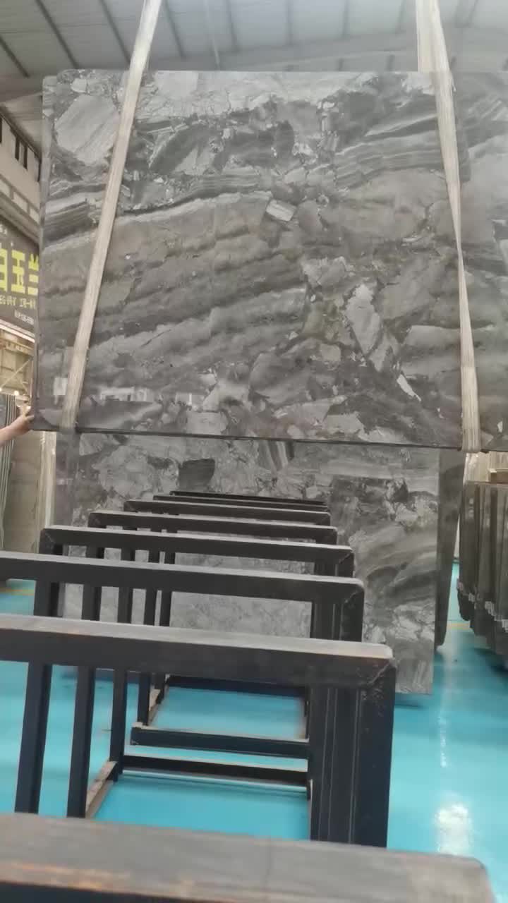 Silver Breccia Marble Fantasy Bedrock Serbian Ash Slab Tile