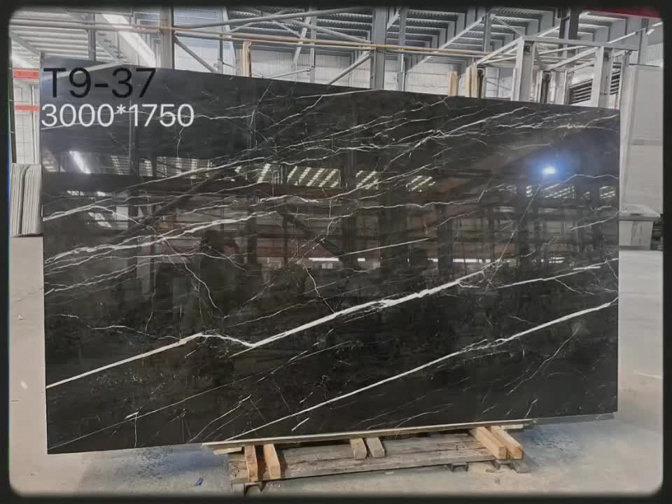 Spider Dark Grey Marble Slabs Sivas Black Stone Tile