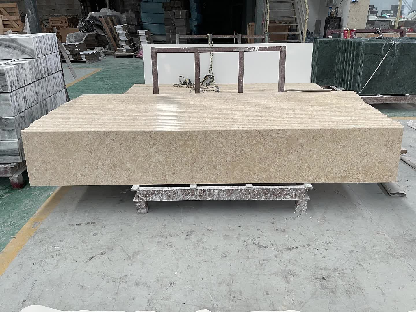 Sunny Beige Marble Stairs For Hotels