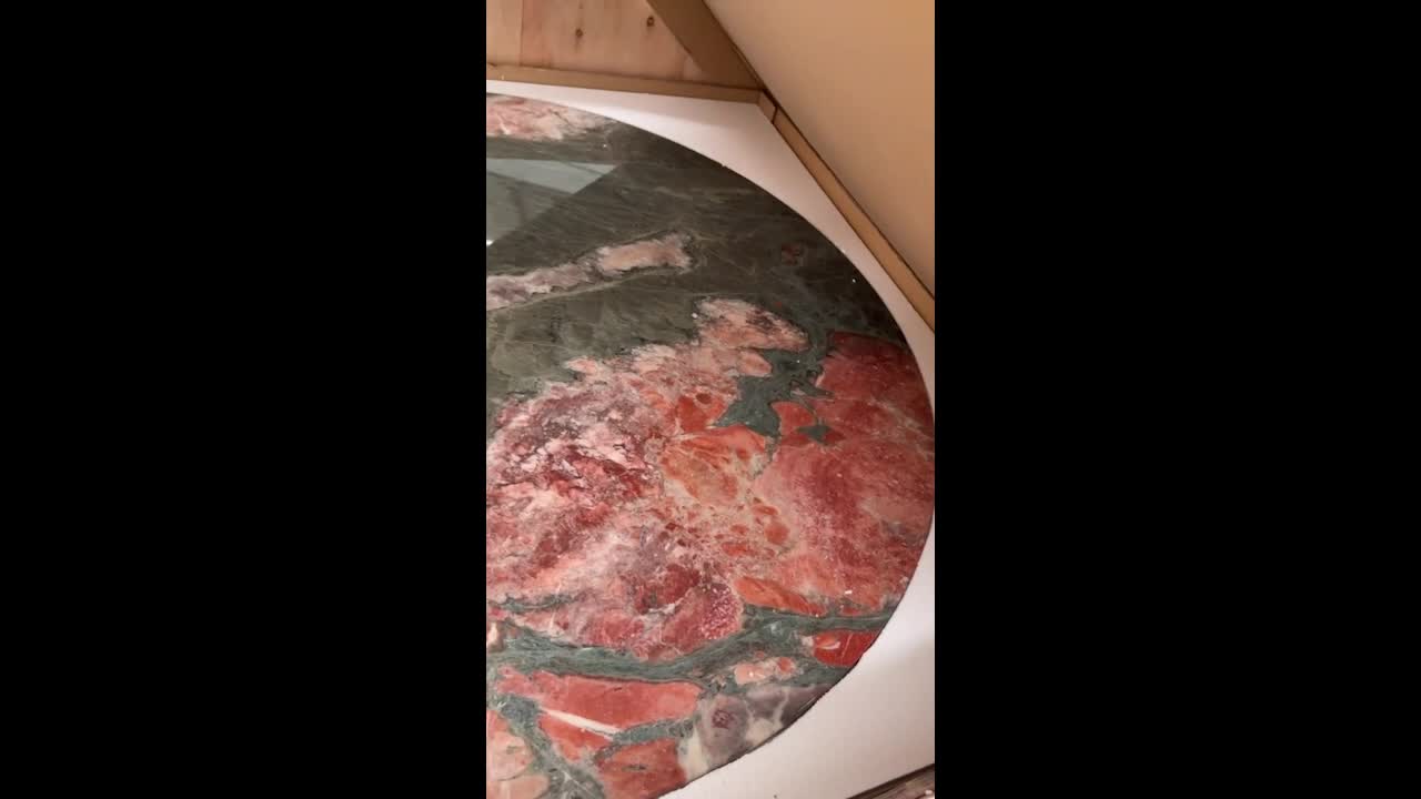 Four Season Pink Marble Round Coffee Table Tops
