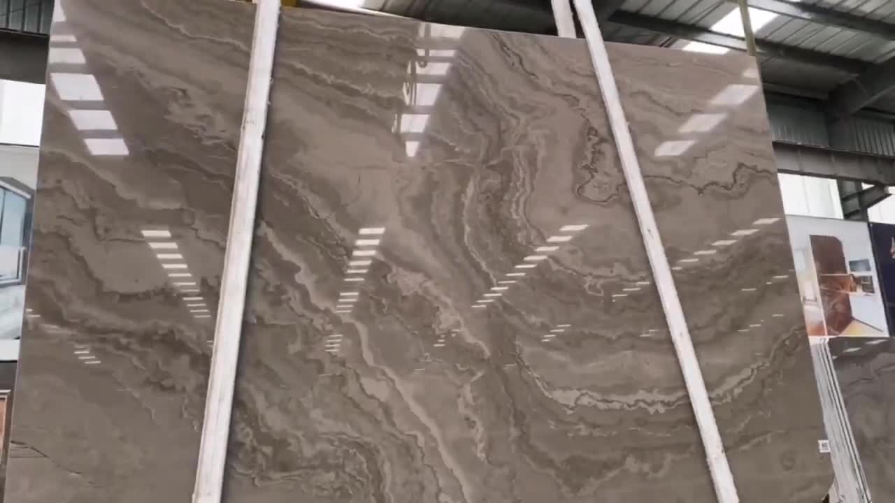 Obama Wood Marble Polished Slabs Floor Tile, Interior Wall