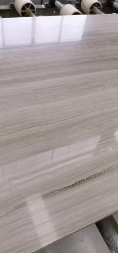 White Wood Vein Marble Slab For Floors Tiles