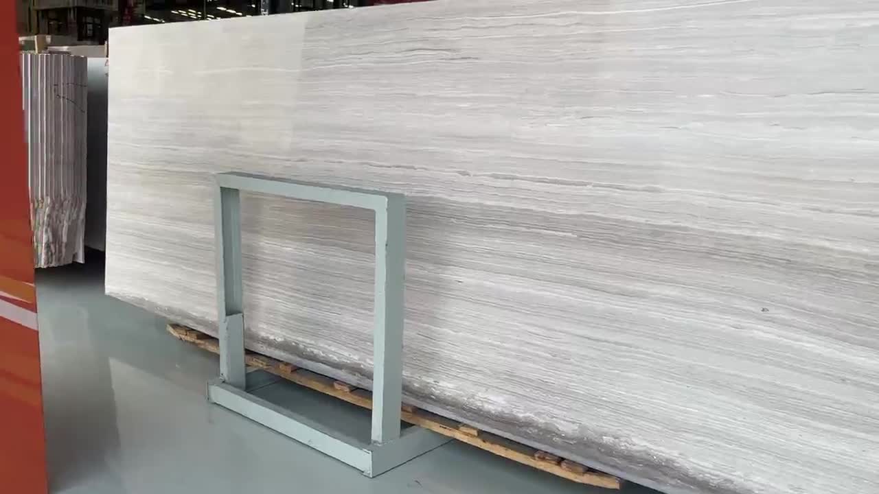 Athen Grey Marble Wooden White Slabs, Floor Tile