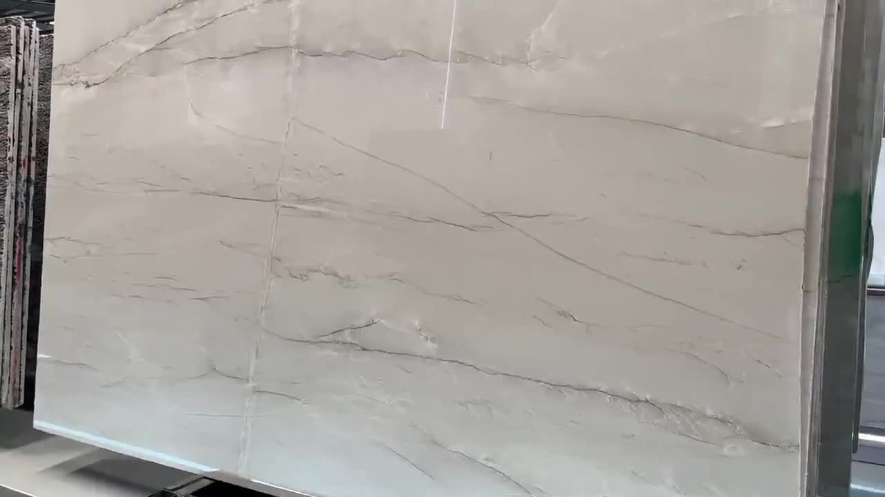 Elegant Mont Blanc White Quartzite Slabs