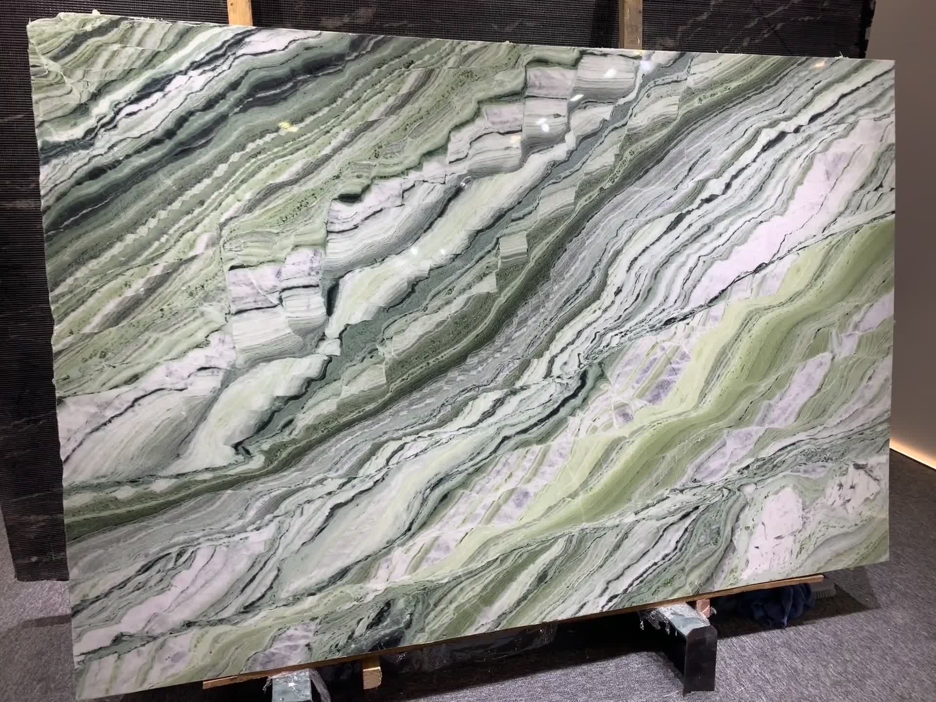 Shangri La Jade Green Marble Slabs