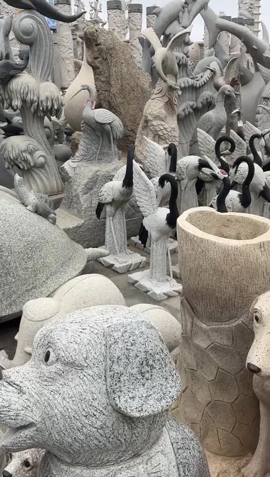 Granite Dog Sculpture For Garden Decoration