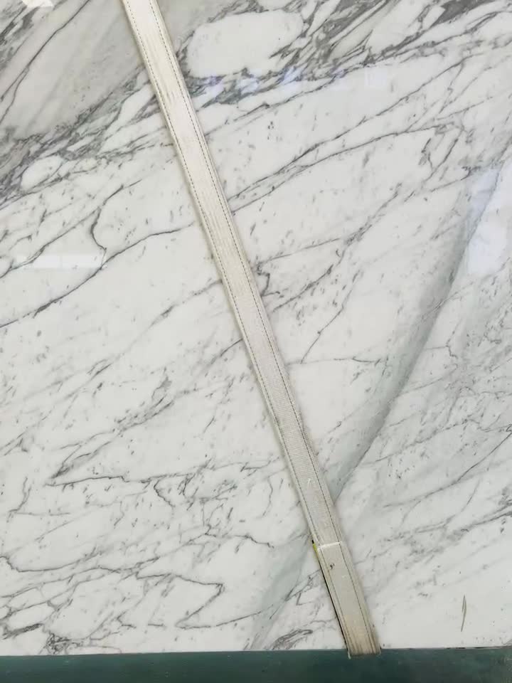 Polished  Arabescato White Marble  Slabs Wall Tile