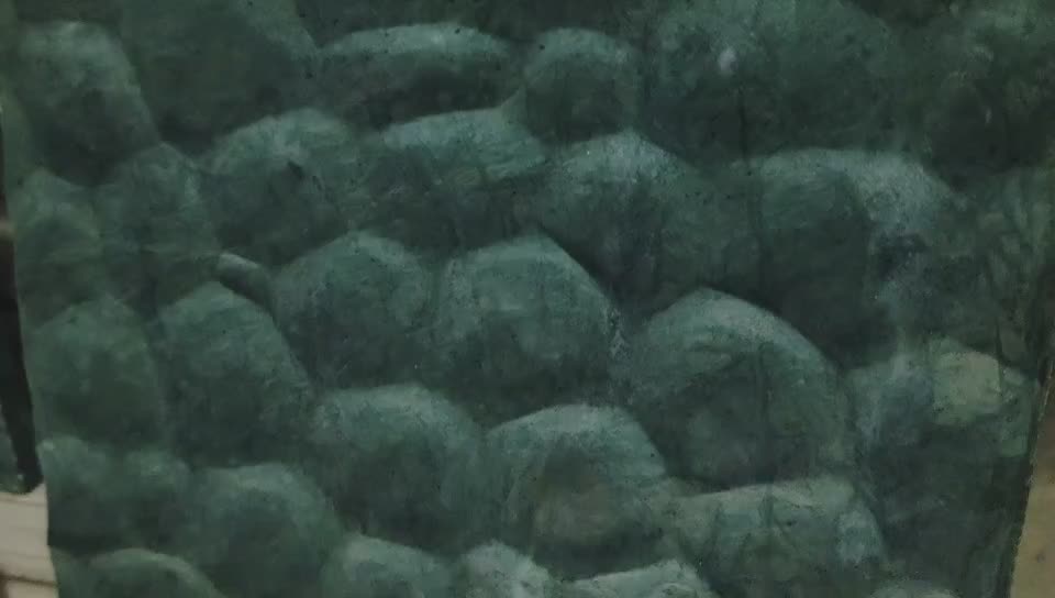 3D Carved Different Surface Finishing Green Marble CNC Wall Panels