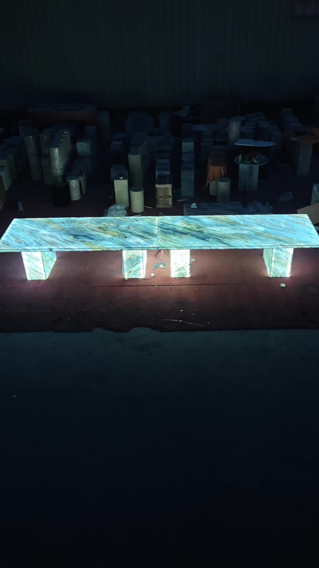 Azul Cielo Marble Translucent Commercial Table