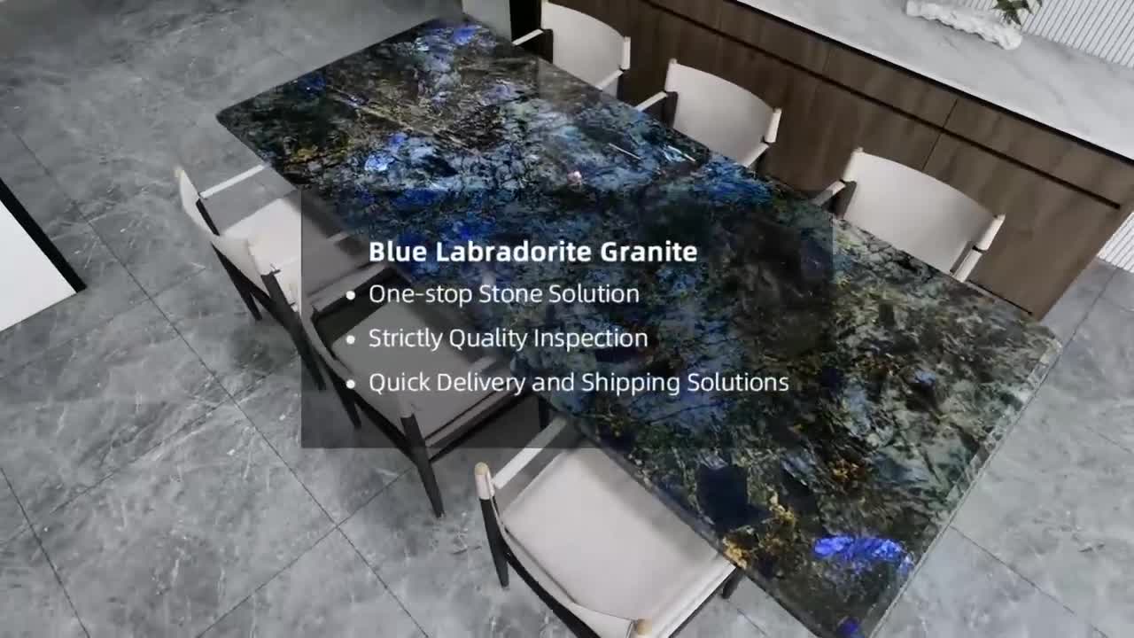 Natural New Labradorite River Lemurian Blue Granite Slabs