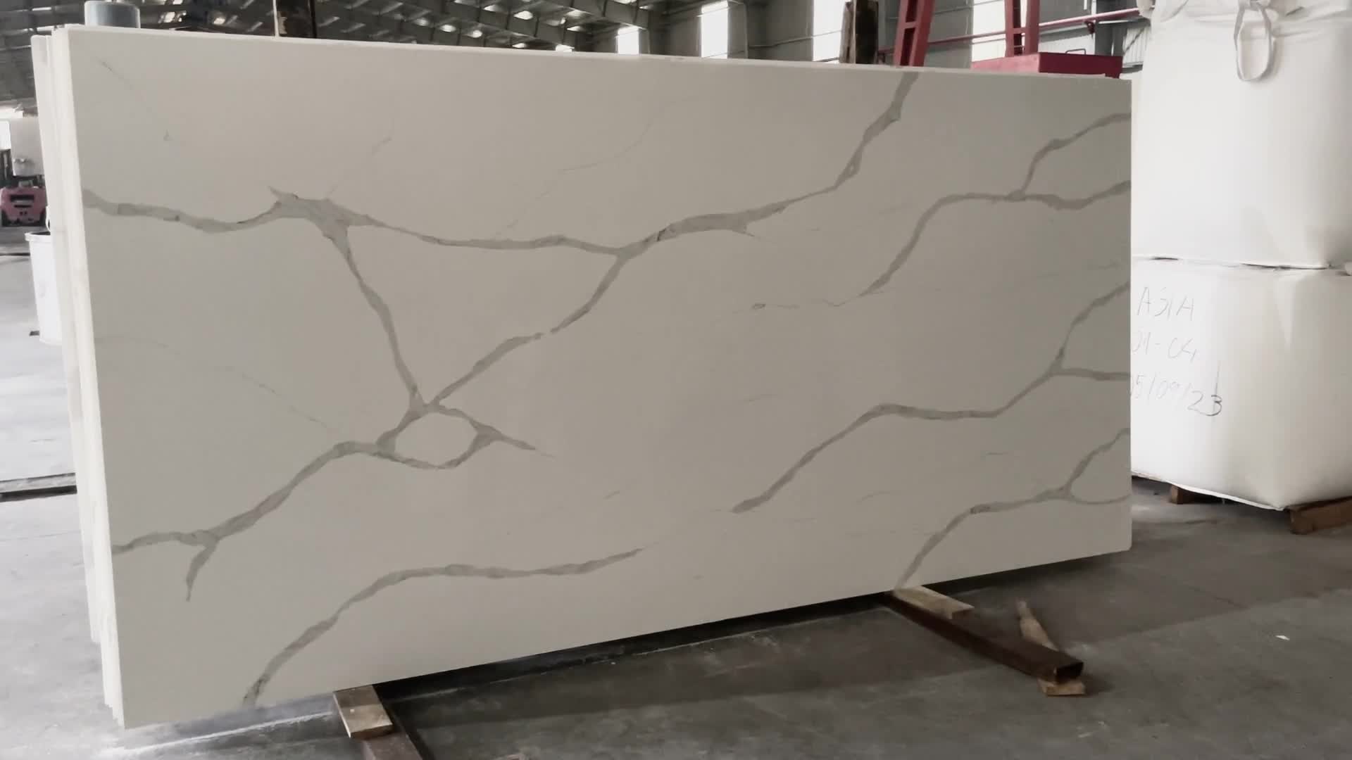 LQ-907 Calacatta Lorenza  Quartz Slabs Vietnam