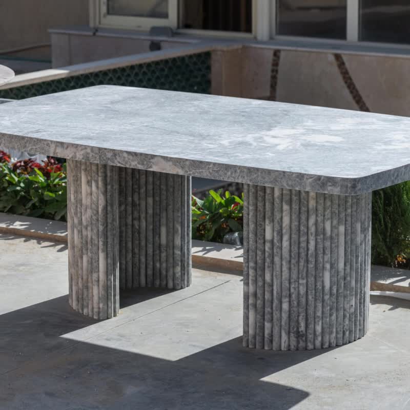 Grey Marble Dining Table