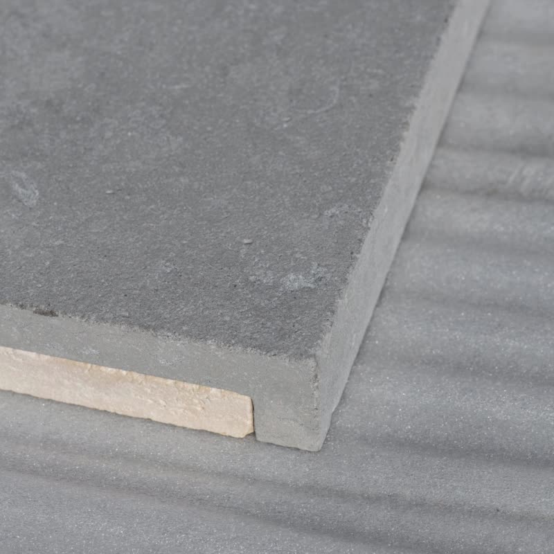 London Grey Sandblasted Drop-Down Tiles