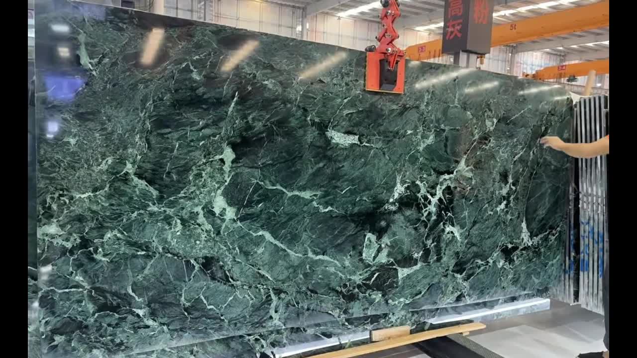 Italy Verde Alpi Polished 2Cm Green Marble Slabs