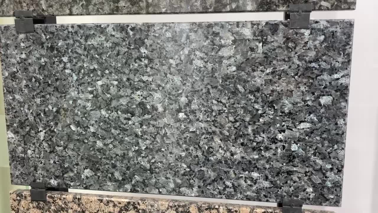 Leathered Polished Silver Pearl Granite Slabs