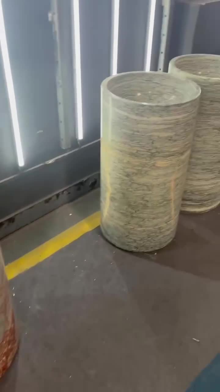 Freestanding Natural Stone Marble Pedestal Basin