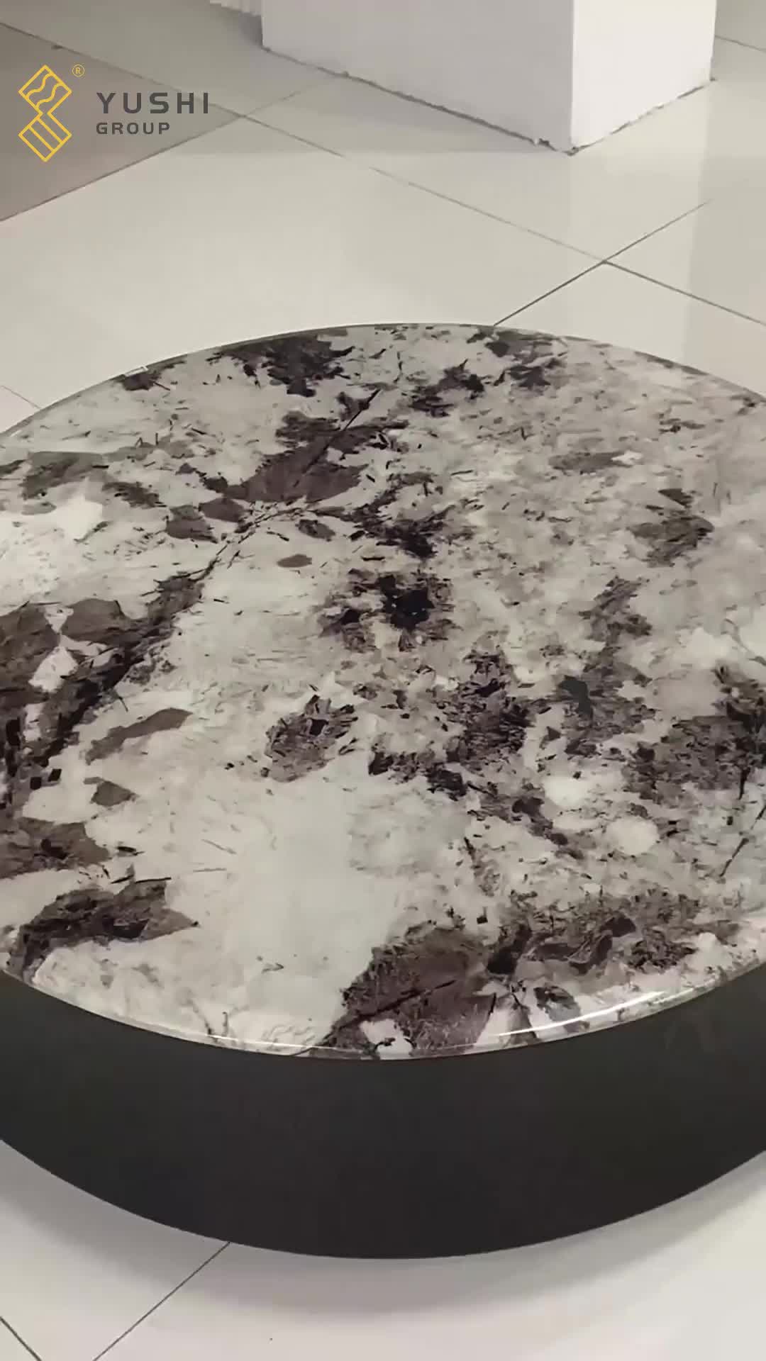 Alaska Rosa Granite Round Coffee Table For Living Room