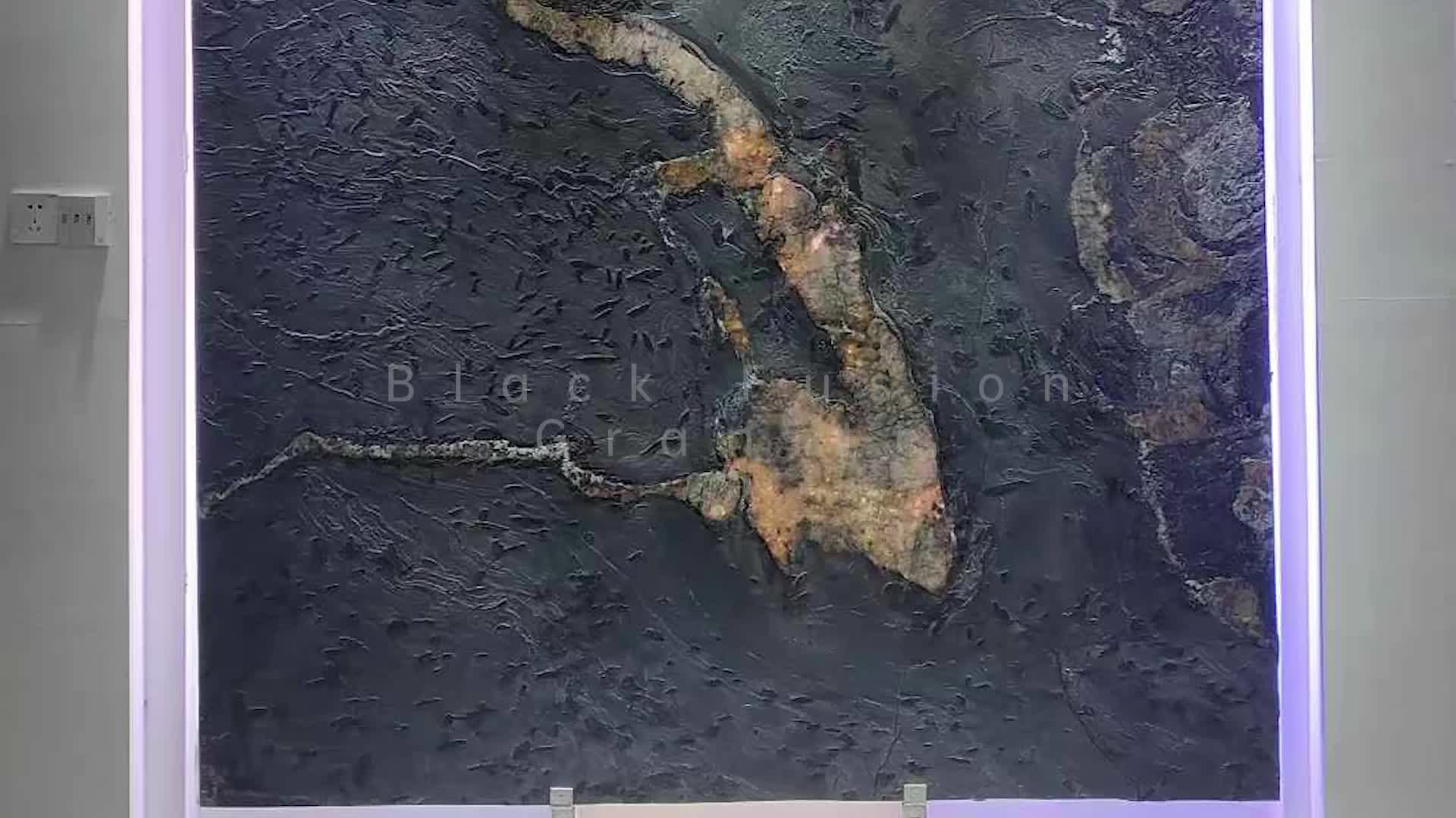 Black Fusion Granite Slabs For Home Wall Floor Decoration