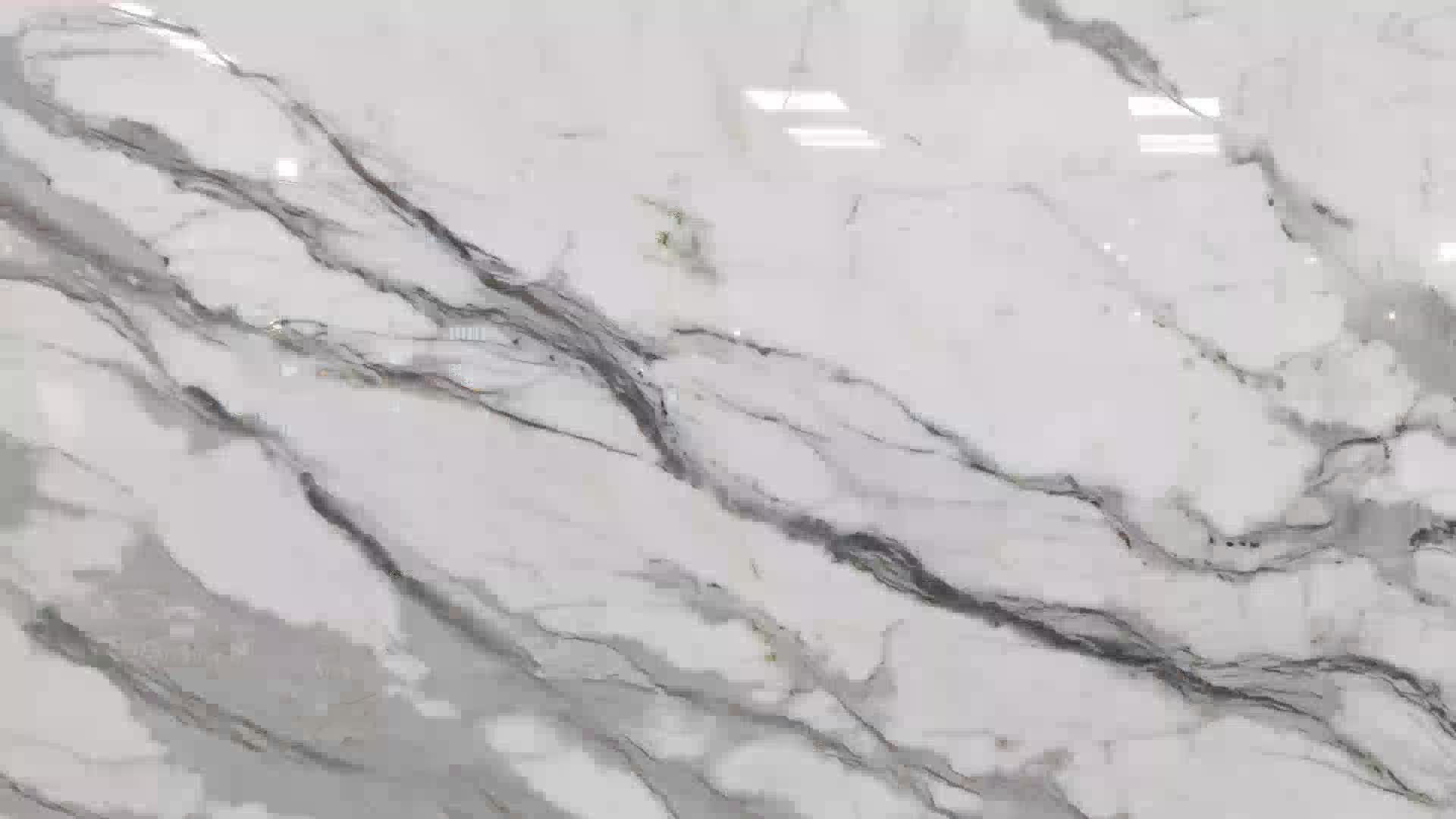 Chinese  Calacatta White Marble Slabs For Panels Wall