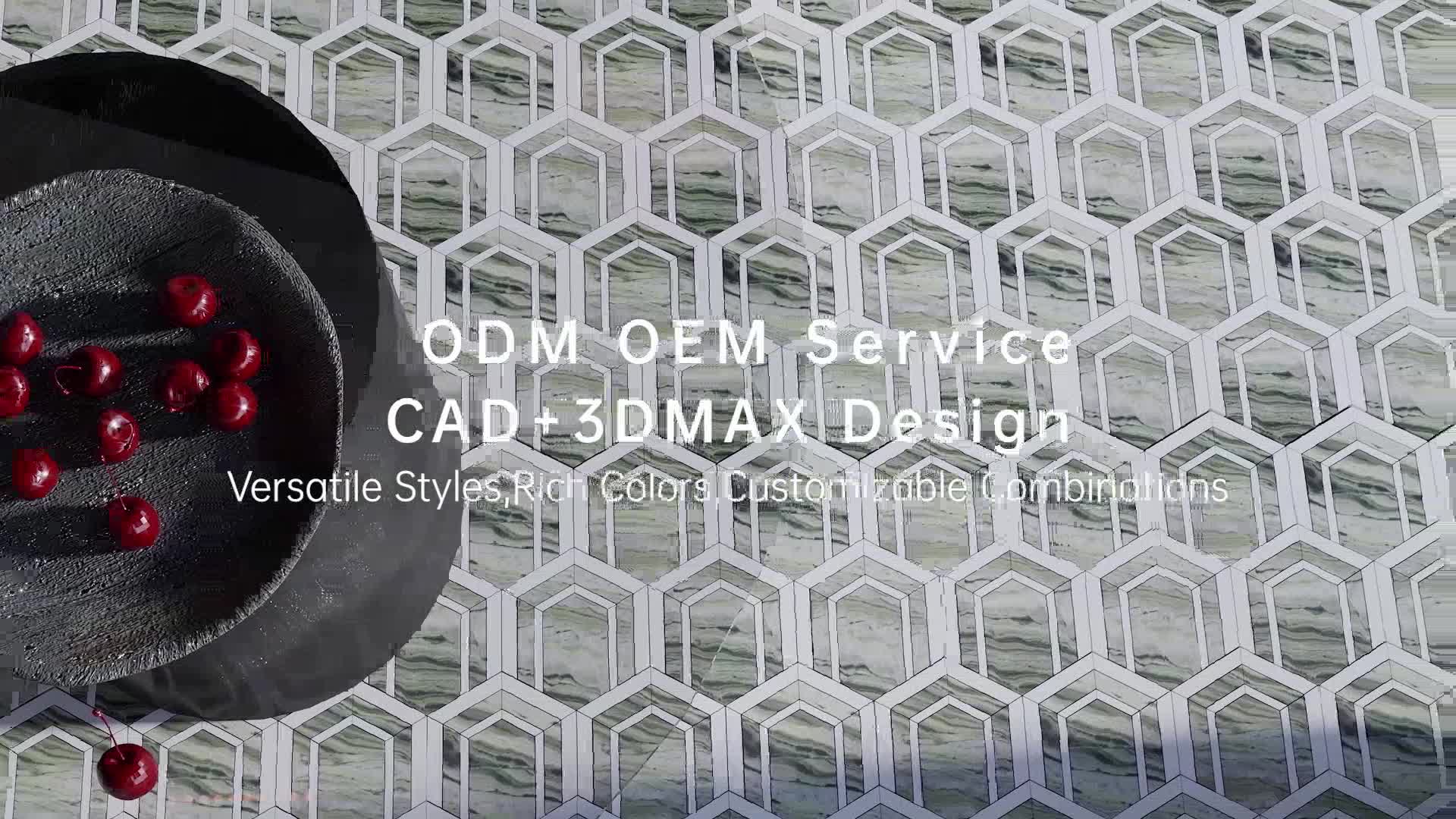 Modern Design Hexagonal Marble Mosaic Tiles For Wall Floor