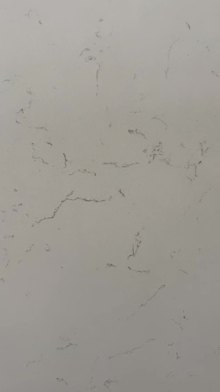 China Carrara White Quartz Slab Tiles  Engineered Stone