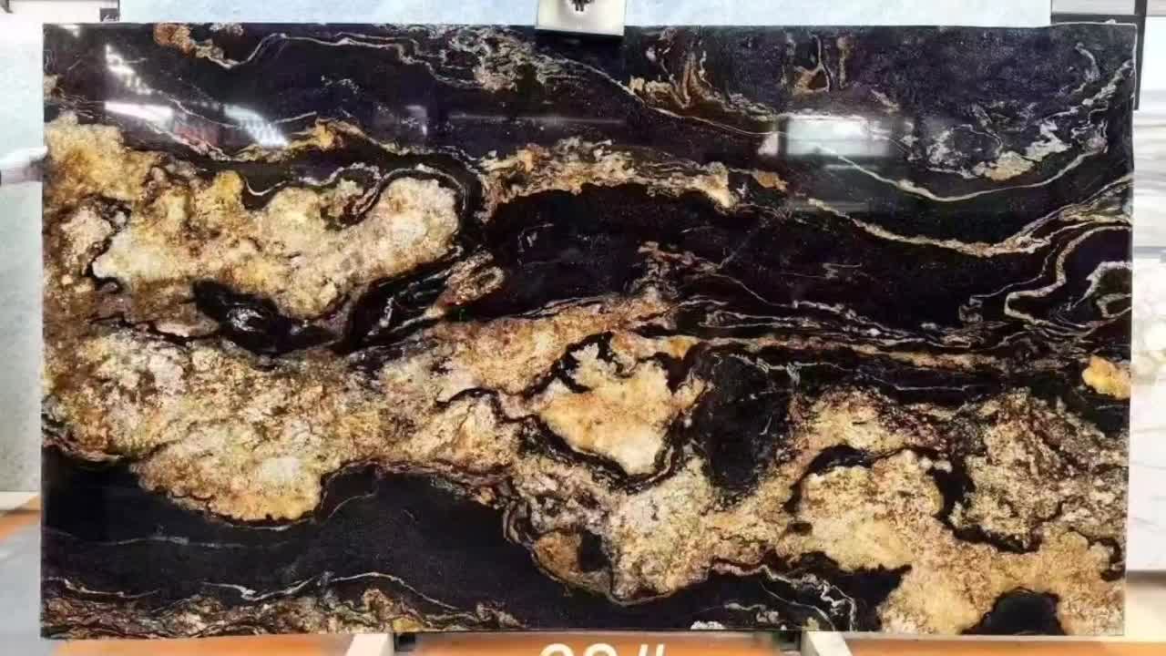 Black Cosmic Granite Slab Customized Size Wall Tiles