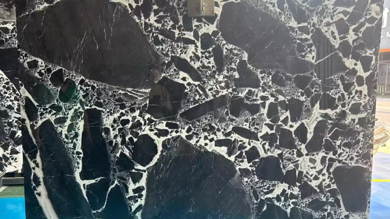 Bvlgari Black Marble Slab For Customized Size Tiles
