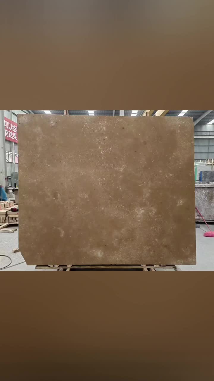 French Brown Sand Limestone Slab For Wall Decoration Tiles
