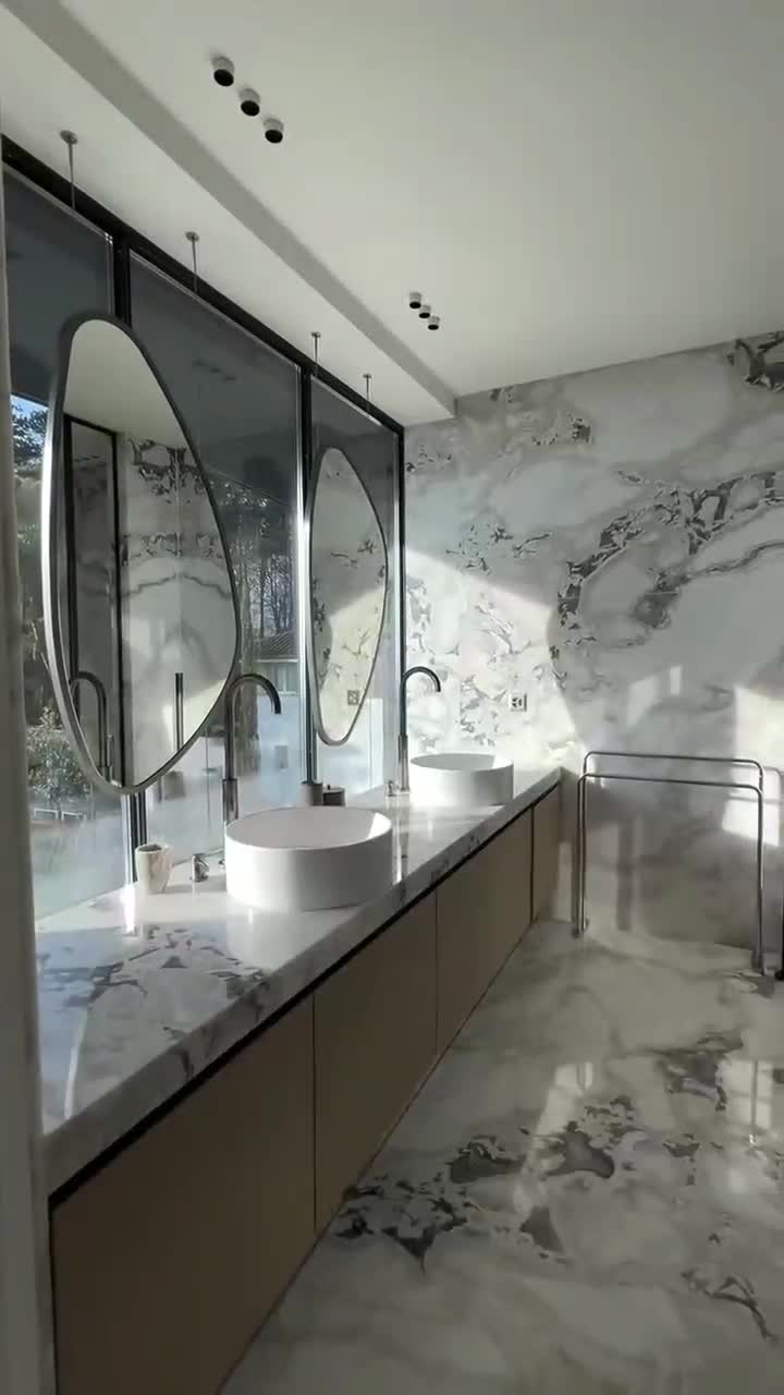Namibia Dover White Marble Slab Customized Size Wall Tiles