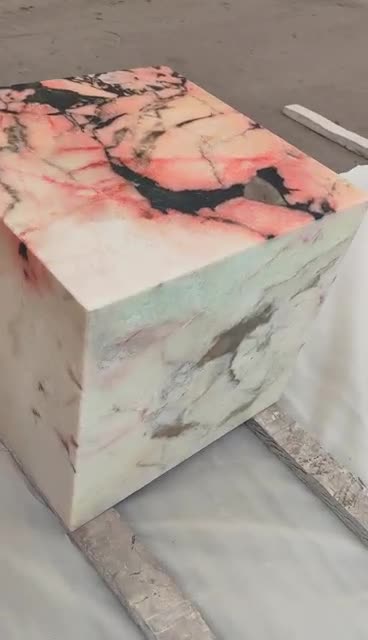 Marilyn Monroe Multicolor Rose Natural Marble Side Table