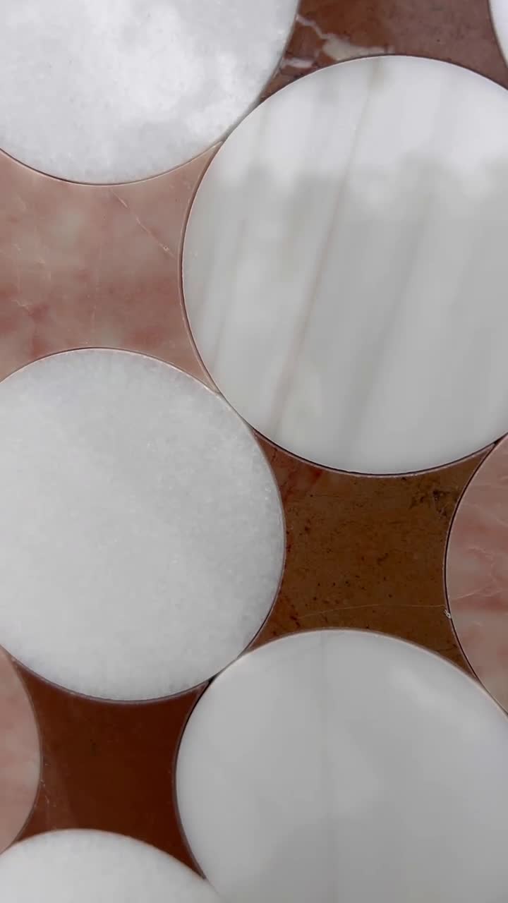 Norwegian Rose Marble Bathroom Mosaic