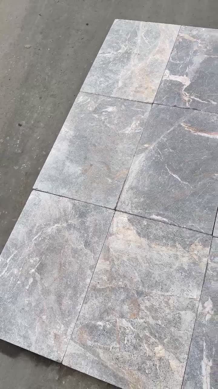 Multicolor Marble Orange Tones Grey Tiles