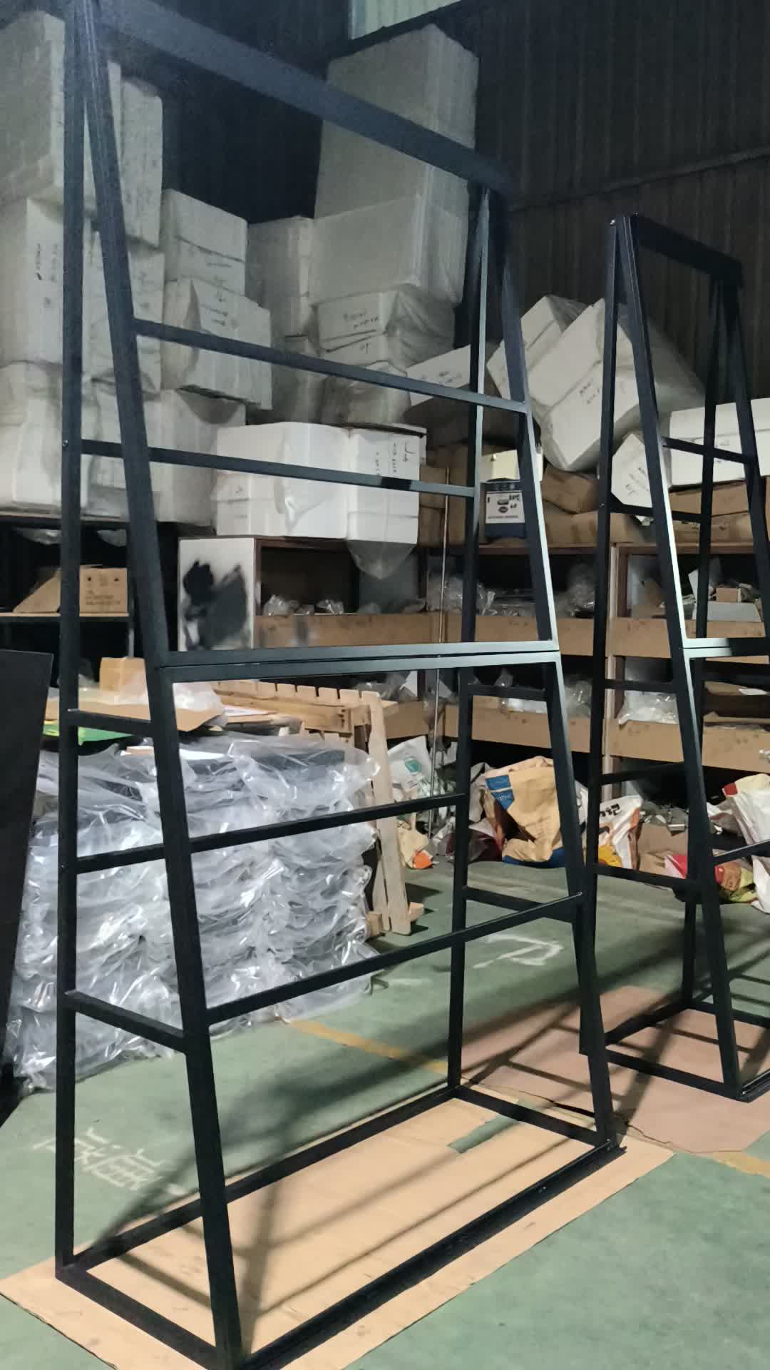 Black Steel Multifunctional Display Rack