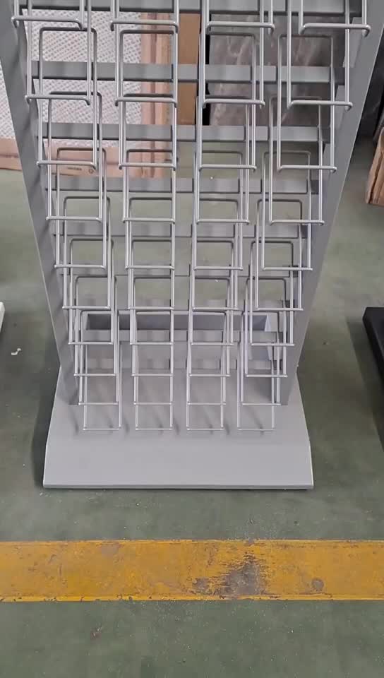 Grey Wire Vertical Display Stand
