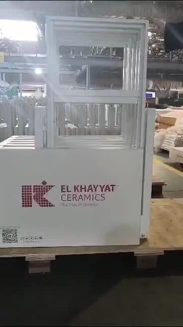 White Push - Pull Display Stand -Panel Can Be Rotating